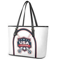 USA 2025 Lacrosse Leather Tote Bag USA Growing the Game White Version