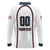 Custom USA 2025 Lacrosse Long Sleeve Polo Shirt USA Growing the Game White Version