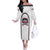 Custom USA 2025 Lacrosse Off The Shoulder Long Sleeve Dress USA Growing the Game White Version