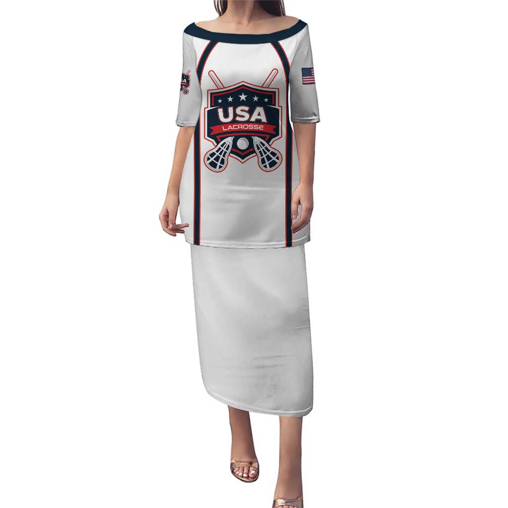 Custom USA 2025 Lacrosse Puletasi USA Growing the Game White Version