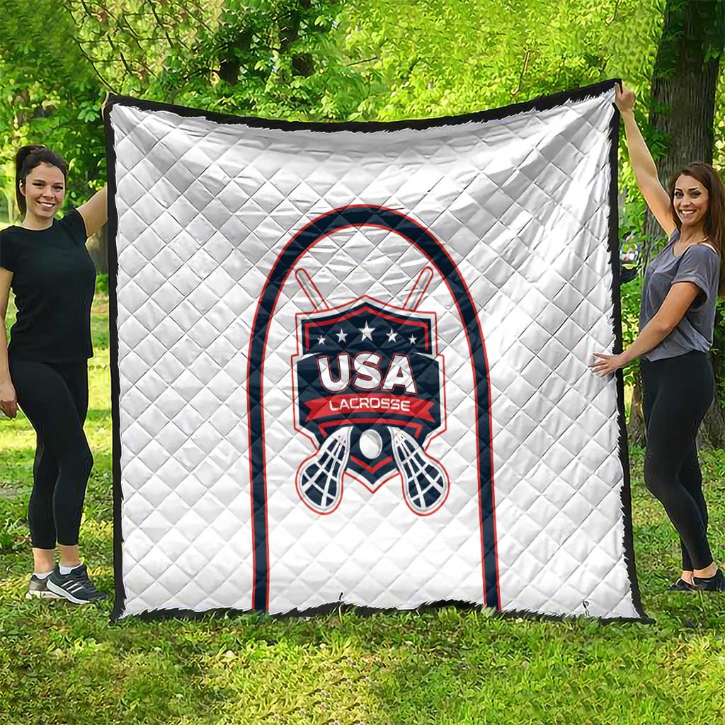 USA 2025 Lacrosse Quilt USA Growing the Game White Version