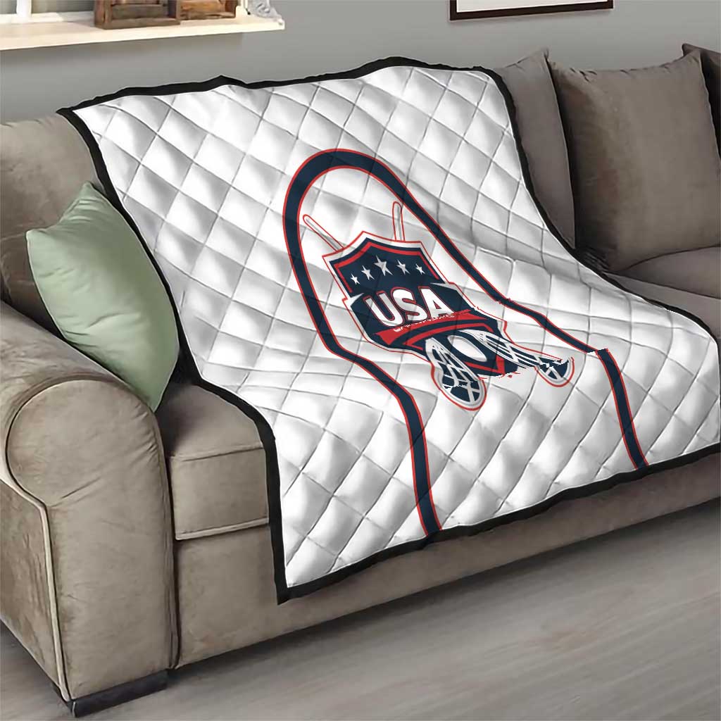 USA 2025 Lacrosse Quilt USA Growing the Game White Version