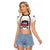 Custom USA 2025 Lacrosse Raglan Cropped T Shirt USA Growing the Game White Version