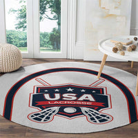 USA 2025 Lacrosse Round Carpet USA Growing the Game White Version