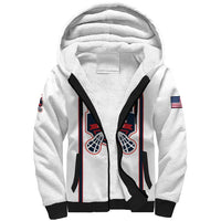 Custom USA 2025 Lacrosse Sherpa Hoodie USA Growing the Game White Version