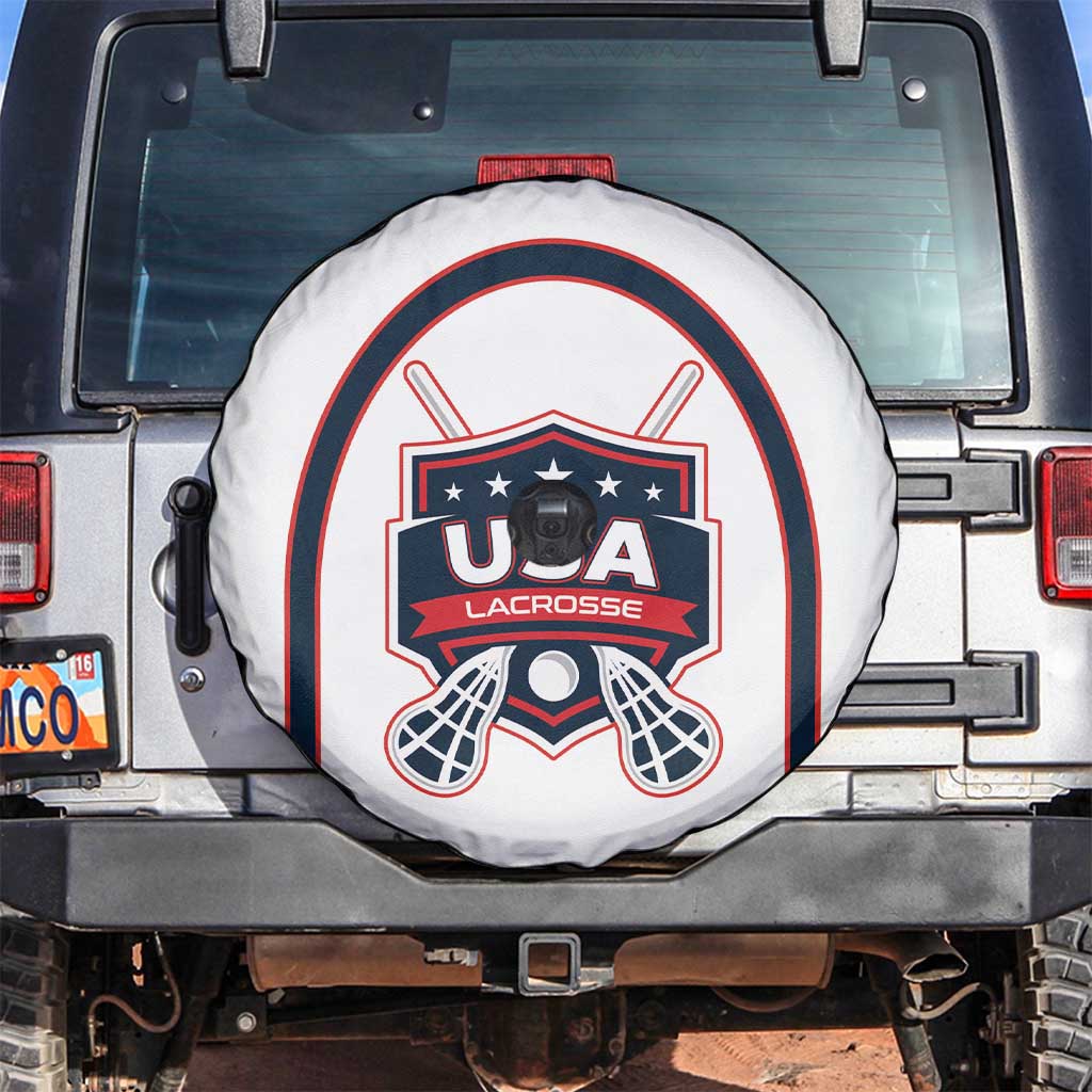 USA 2025 Lacrosse Spare Tire Cover USA Growing the Game White Version