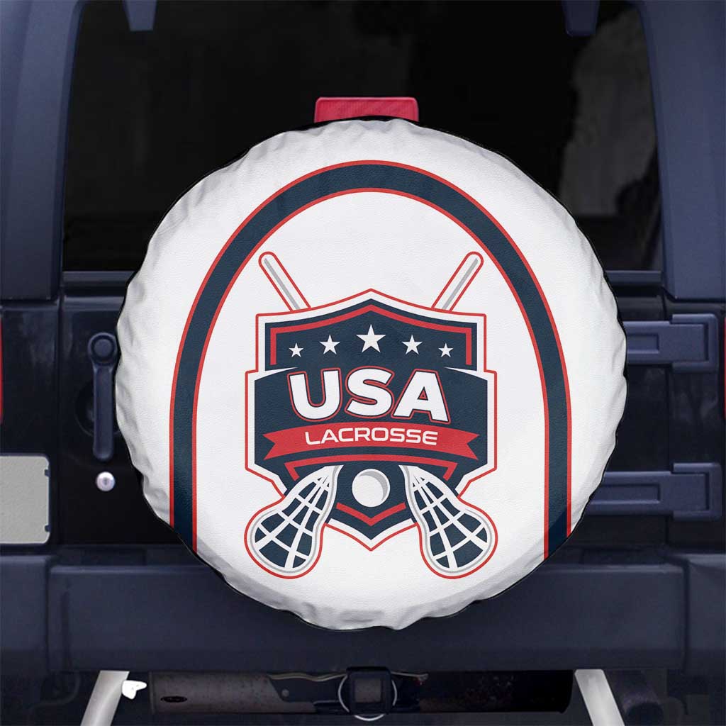 USA 2025 Lacrosse Spare Tire Cover USA Growing the Game White Version