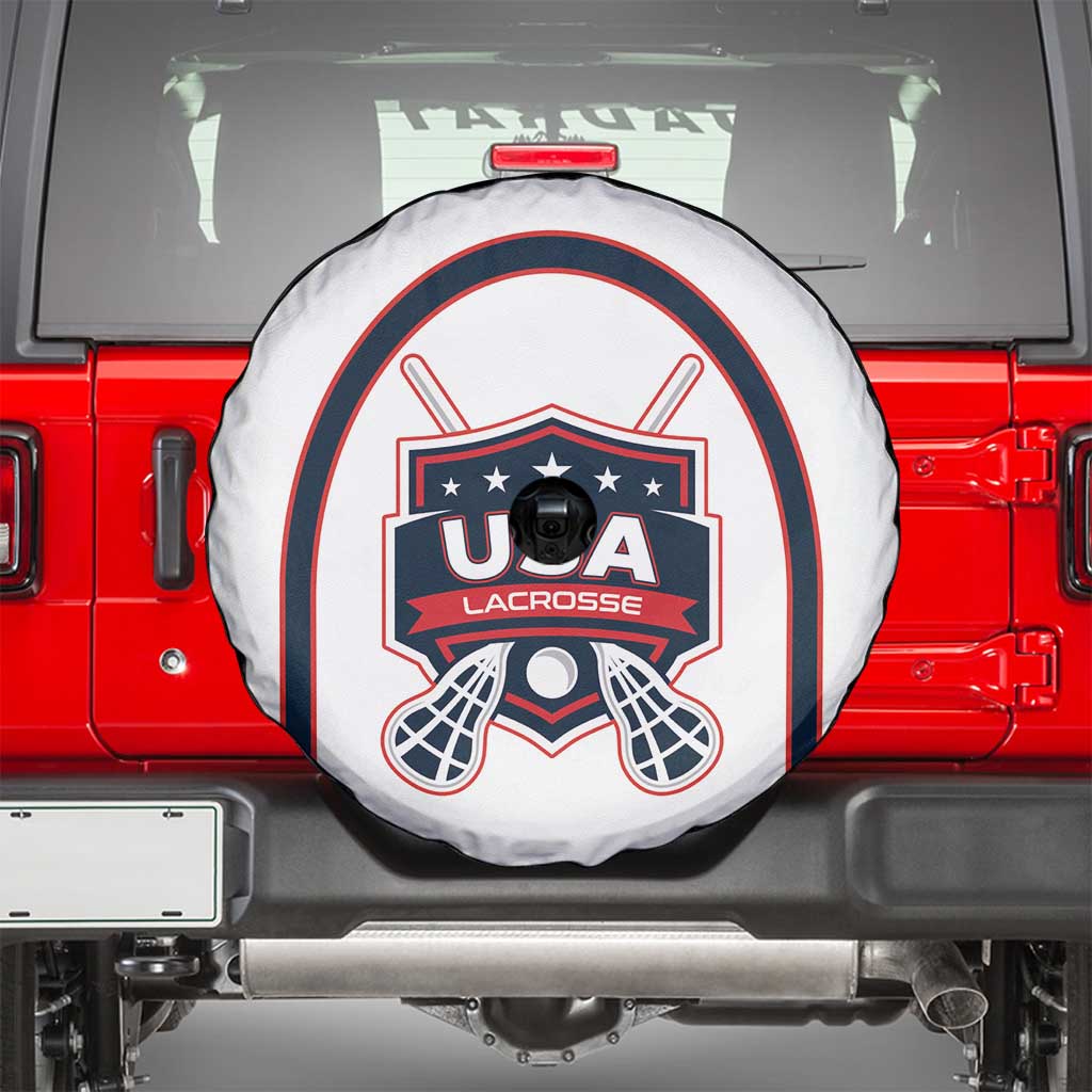 USA 2025 Lacrosse Spare Tire Cover USA Growing the Game White Version