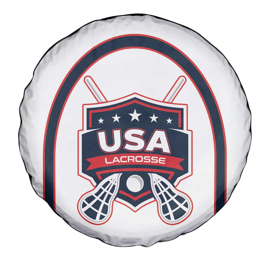 USA 2025 Lacrosse Spare Tire Cover USA Growing the Game White Version