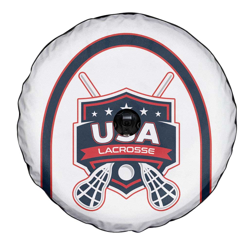 USA 2025 Lacrosse Spare Tire Cover USA Growing the Game White Version