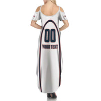 Custom USA 2025 Lacrosse Summer Maxi Dress USA Growing the Game White Version
