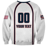 Custom USA 2025 Lacrosse Sweatshirt USA Growing the Game White Version