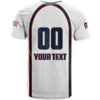 Custom USA 2025 Lacrosse T Shirt USA Growing the Game White Version