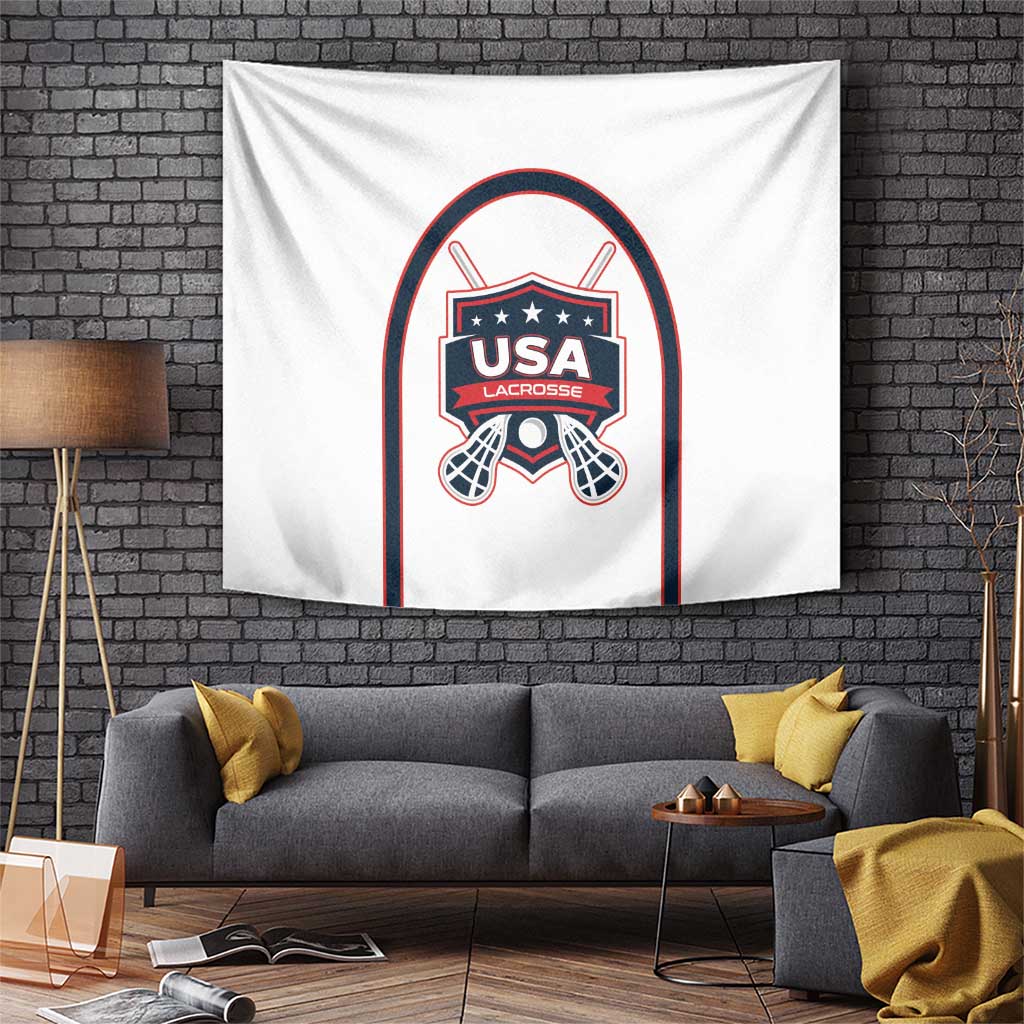 USA 2025 Lacrosse Tapestry USA Growing the Game White Version
