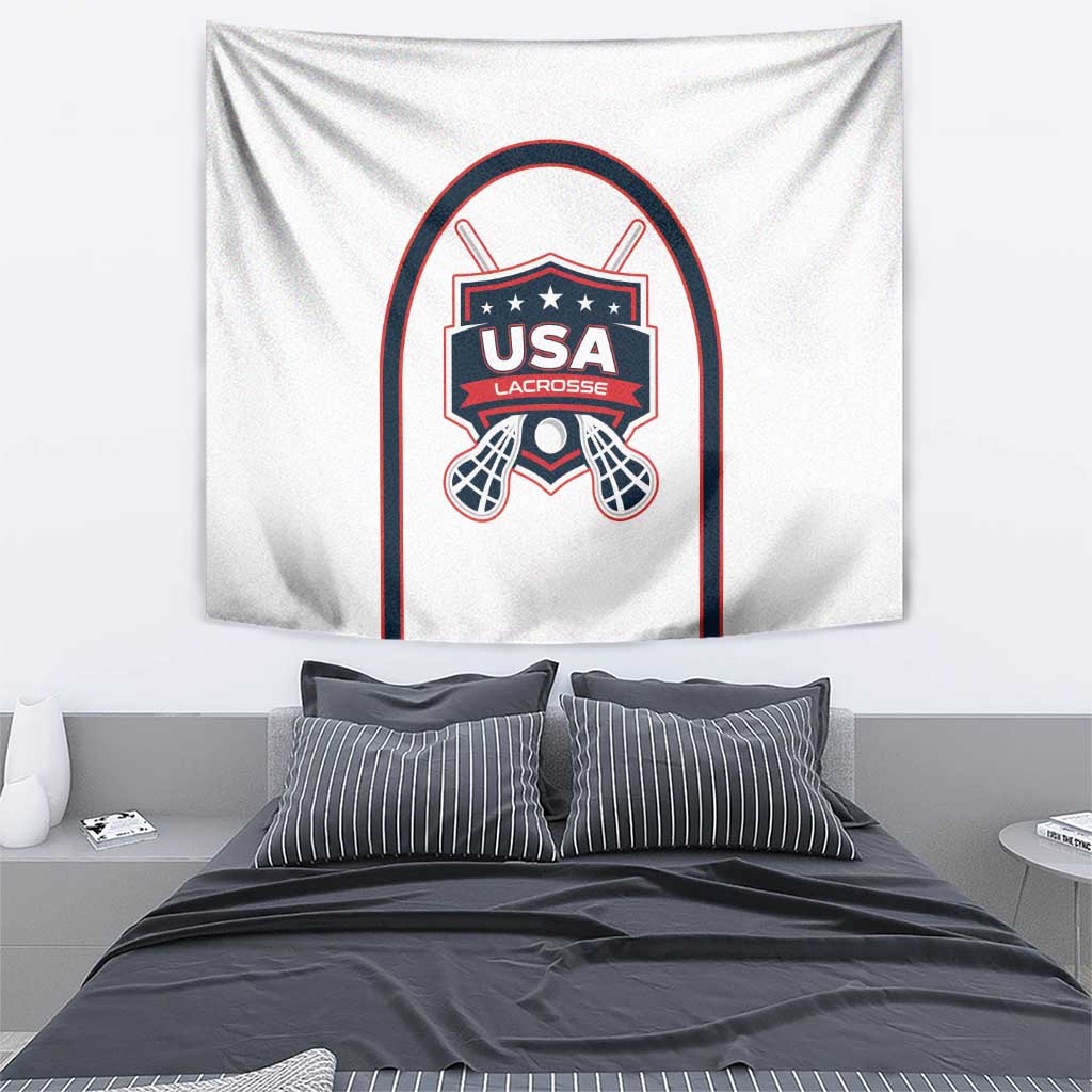 USA 2025 Lacrosse Tapestry USA Growing the Game White Version