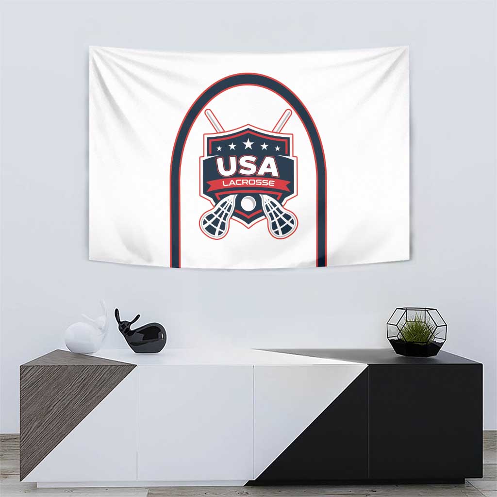 USA 2025 Lacrosse Tapestry USA Growing the Game White Version
