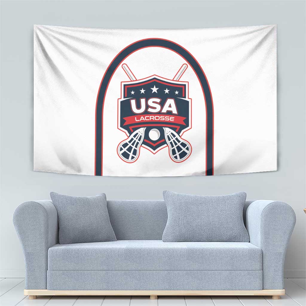 USA 2025 Lacrosse Tapestry USA Growing the Game White Version