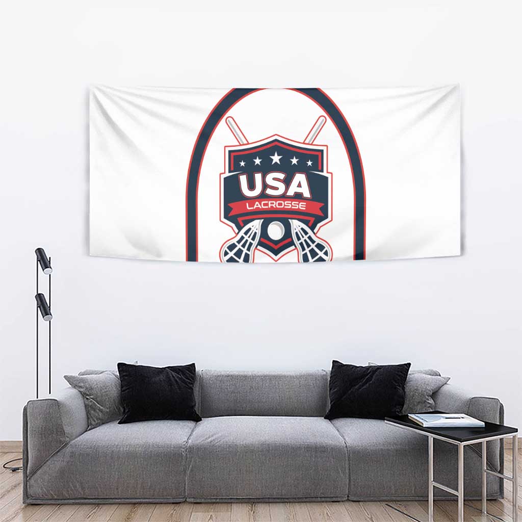 USA 2025 Lacrosse Tapestry USA Growing the Game White Version