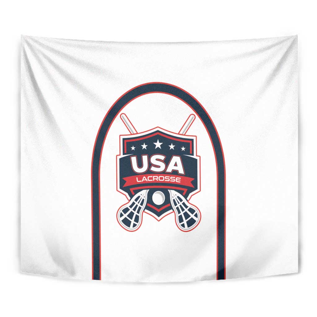 USA 2025 Lacrosse Tapestry USA Growing the Game White Version