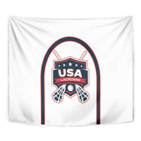 USA 2025 Lacrosse Tapestry USA Growing the Game White Version