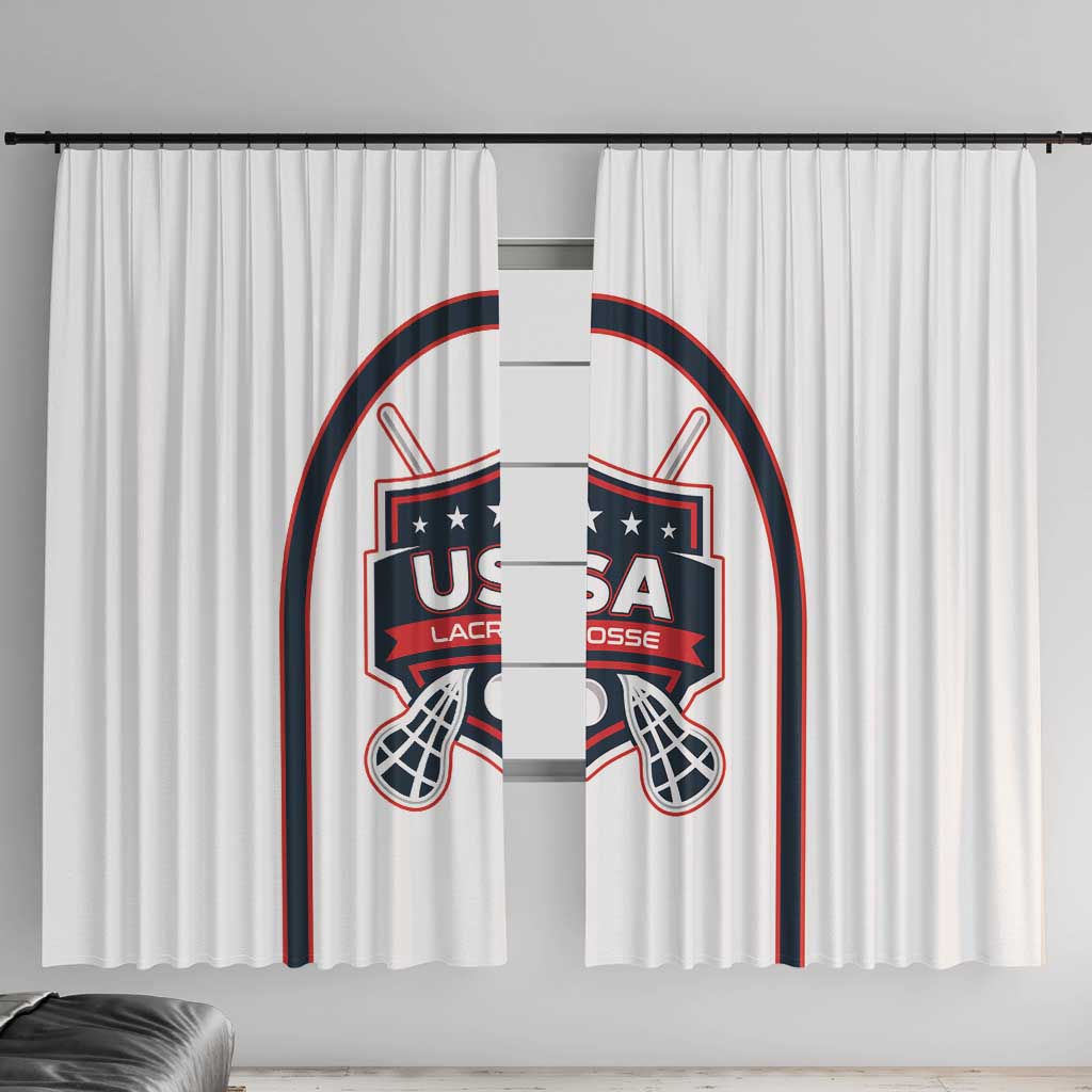 USA 2025 Lacrosse Window Curtain USA Growing the Game White Version