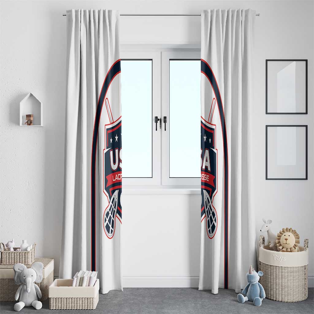 USA 2025 Lacrosse Window Curtain USA Growing the Game White Version