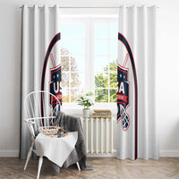 USA 2025 Lacrosse Window Curtain USA Growing the Game White Version
