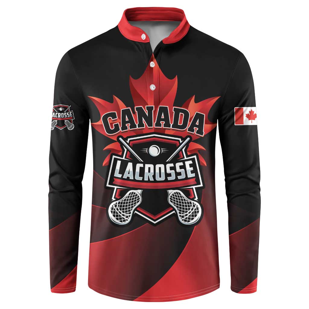 Custom Canada Lacrosse 2025 Button Sweatshirt Our Country and Our Game