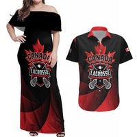 Custom Canada Lacrosse 2025 Couples Matching Off Shoulder Maxi Dress and Hawaiian Shirt Our Country and Our Game