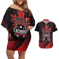 Custom Canada Lacrosse 2025 Couples Matching Off Shoulder Short Dress and Hawaiian Shirt Our Country and Our Game