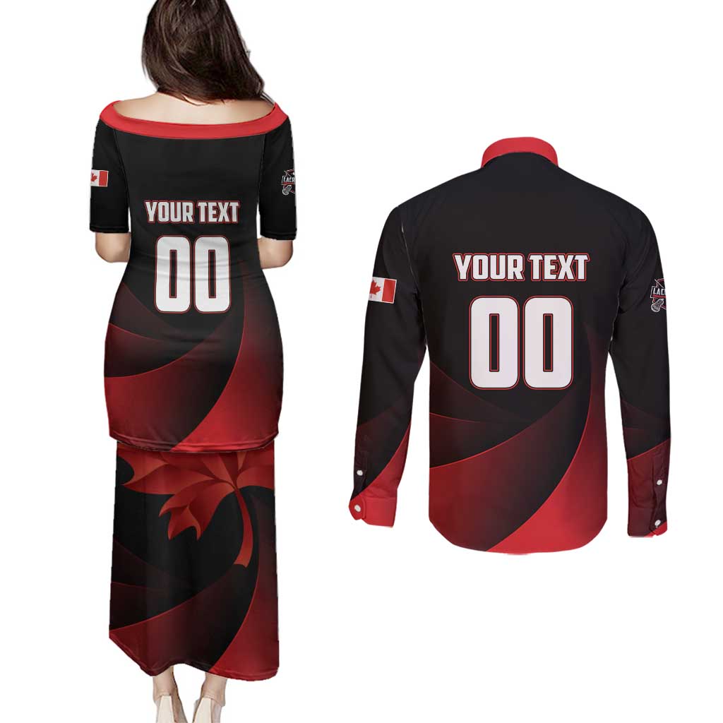 Custom Canada Lacrosse 2025 Couples Matching Puletasi and Long Sleeve Button Shirt Our Country and Our Game