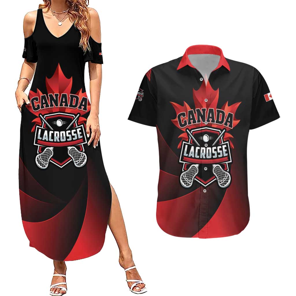 Custom Canada Lacrosse 2025 Couples Matching Summer Maxi Dress and Hawaiian Shirt Our Country and Our Game