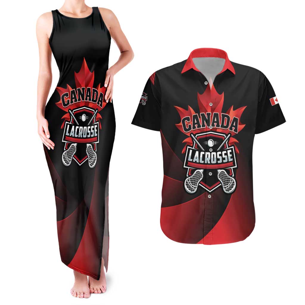 Custom Canada Lacrosse 2025 Couples Matching Tank Maxi Dress and Hawaiian Shirt Our Country and Our Game