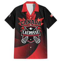 Custom Canada Lacrosse 2025 Family Matching Off The Shoulder Long Sleeve Dress and Hawaiian Shirt Our Country and Our Game