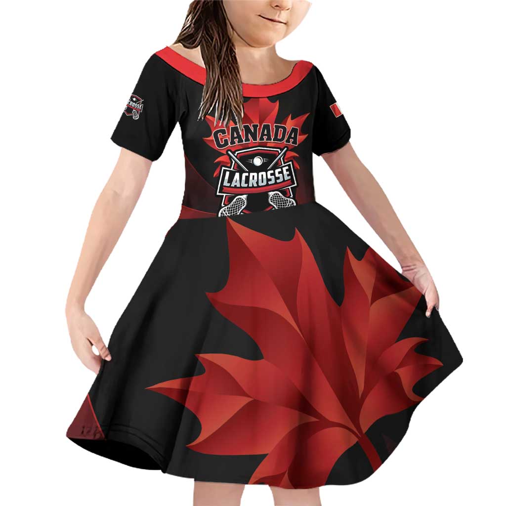 Custom Canada Lacrosse 2025 Family Matching Off Shoulder Short Dress and Hawaiian Shirt Our Country and Our Game