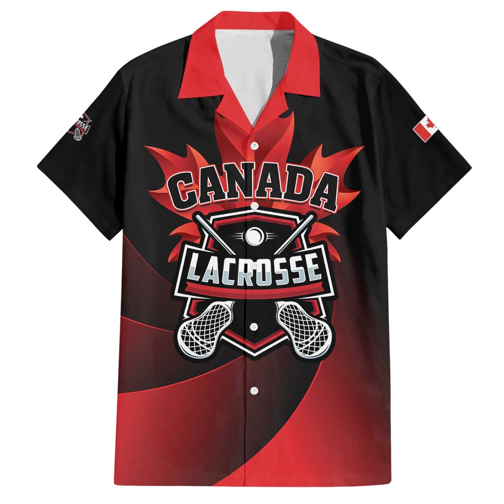 Custom Canada Lacrosse 2025 Family Matching Off Shoulder Short Dress and Hawaiian Shirt Our Country and Our Game