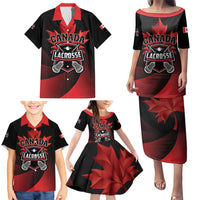 Custom Canada Lacrosse 2025 Family Matching Puletasi and Hawaiian Shirt Our Country and Our Game