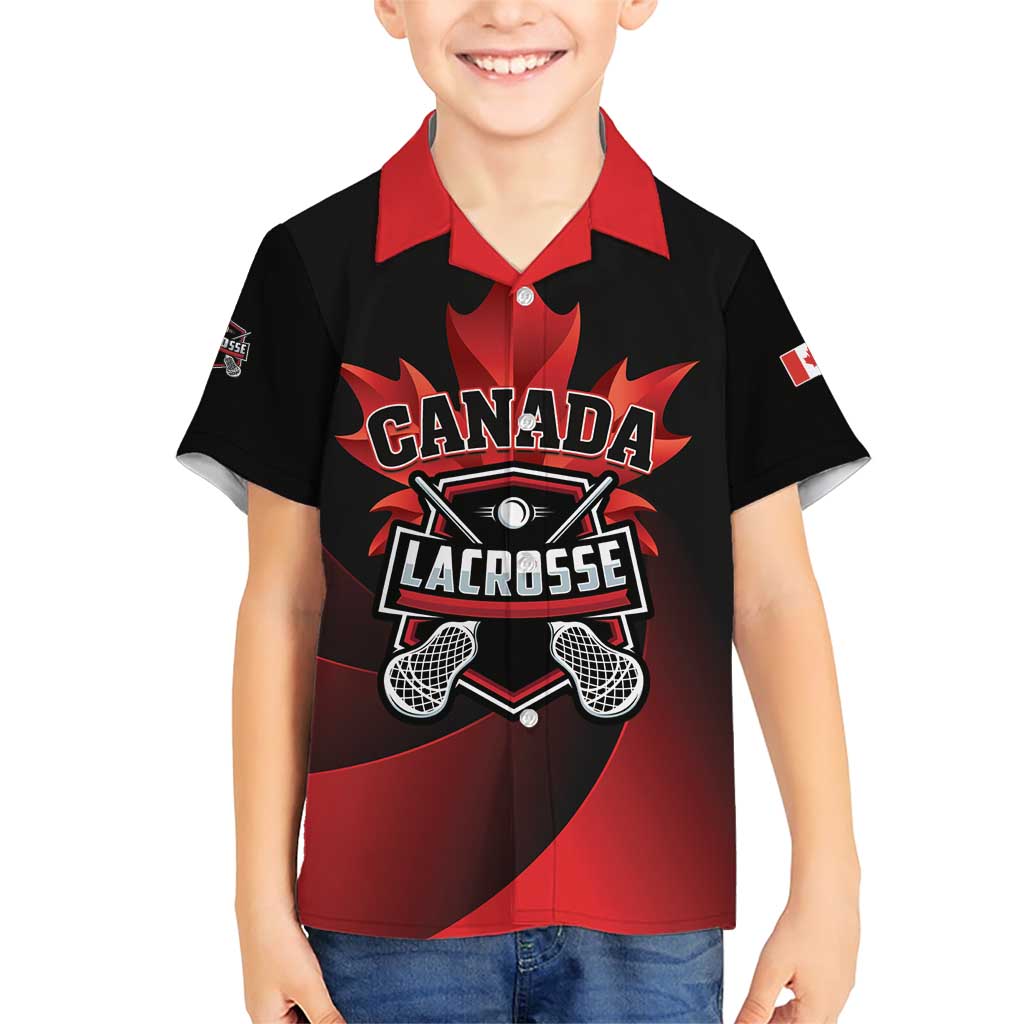 Custom Canada Lacrosse 2025 Family Matching Short Sleeve Bodycon Dress and Hawaiian Shirt Our Country and Our Game