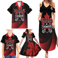 Custom Canada Lacrosse 2025 Family Matching Summer Maxi Dress and Hawaiian Shirt Our Country and Our Game