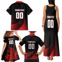Custom Canada Lacrosse 2025 Family Matching Tank Maxi Dress and Hawaiian Shirt Our Country and Our Game