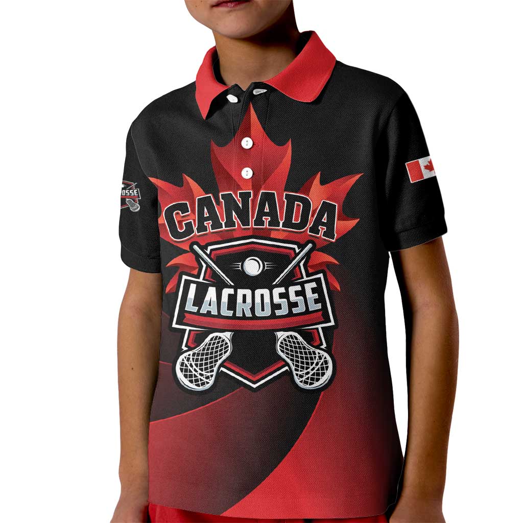 Custom Canada Lacrosse 2025 Kid Polo Shirt Our Country and Our Game