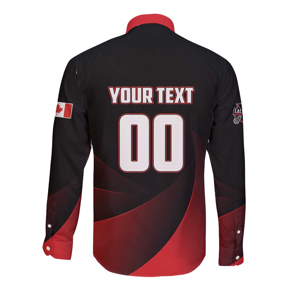 Custom Canada Lacrosse 2025 Long Sleeve Button Shirt Our Country and Our Game