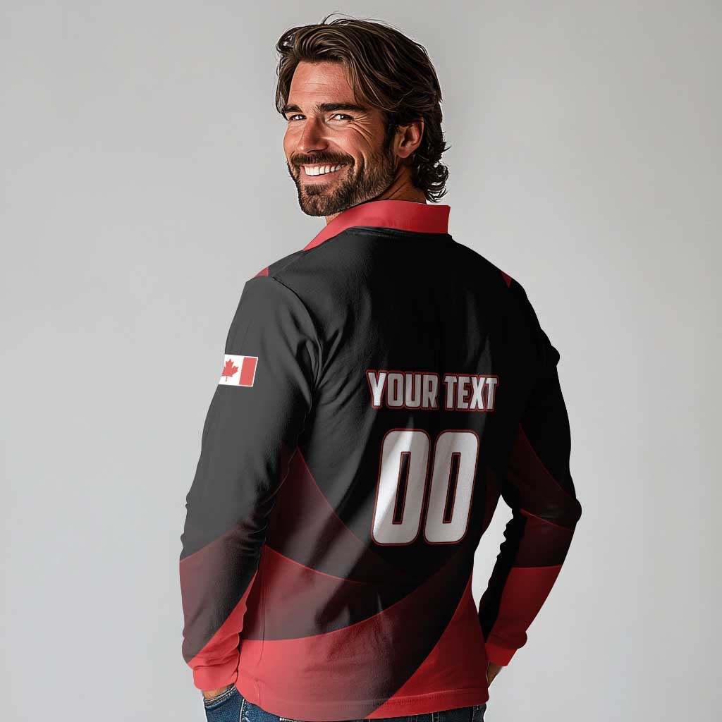 Custom Canada Lacrosse 2025 Long Sleeve Polo Shirt Our Country and Our Game