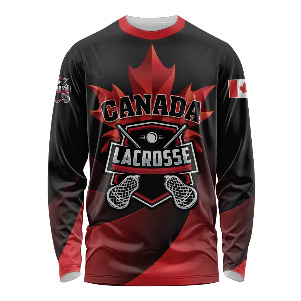 Custom Canada Lacrosse 2025 Long Sleeve Shirt Our Country and Our Game