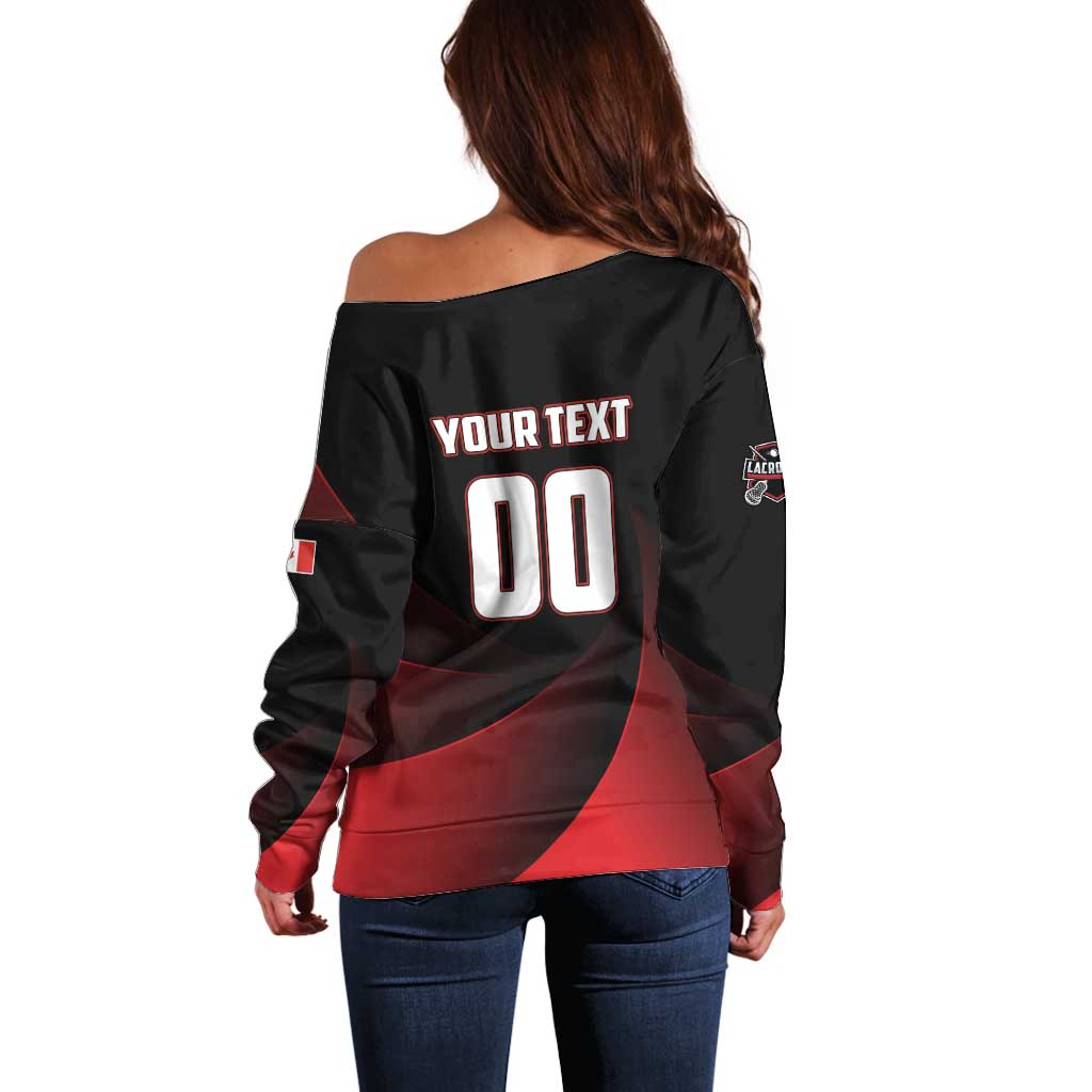 Custom Canada Lacrosse 2025 Off Shoulder Sweater Our Country and Our Game