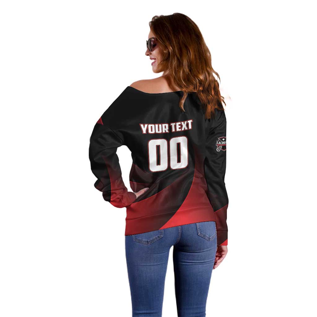 Custom Canada Lacrosse 2025 Off Shoulder Sweater Our Country and Our Game
