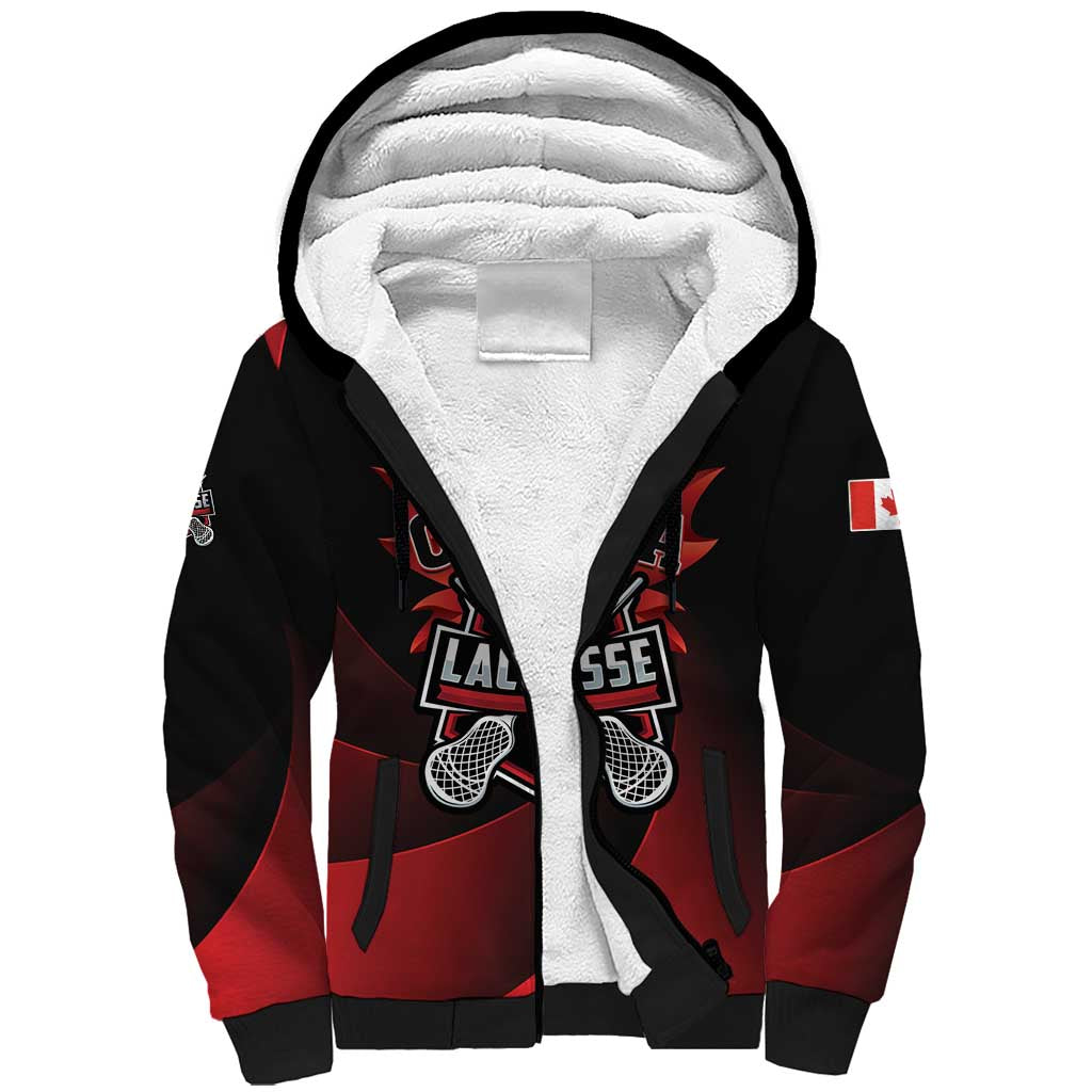 Custom Canada Lacrosse 2025 Sherpa Hoodie Our Country and Our Game