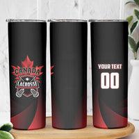 Custom Canada Lacrosse 2025 Skinny Tumbler Our Country and Our Game