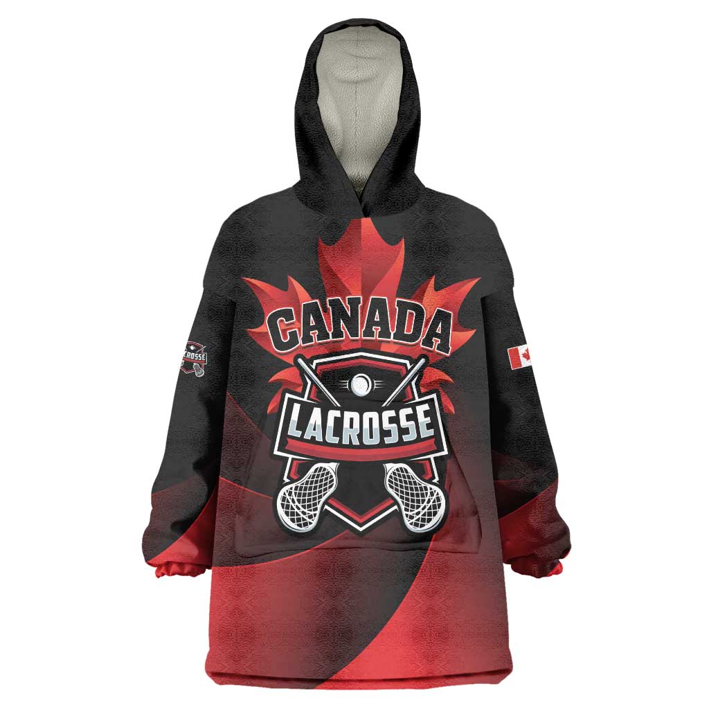 Custom Canada Lacrosse 2025 Wearable Blanket Hoodie Our Country and Our Game