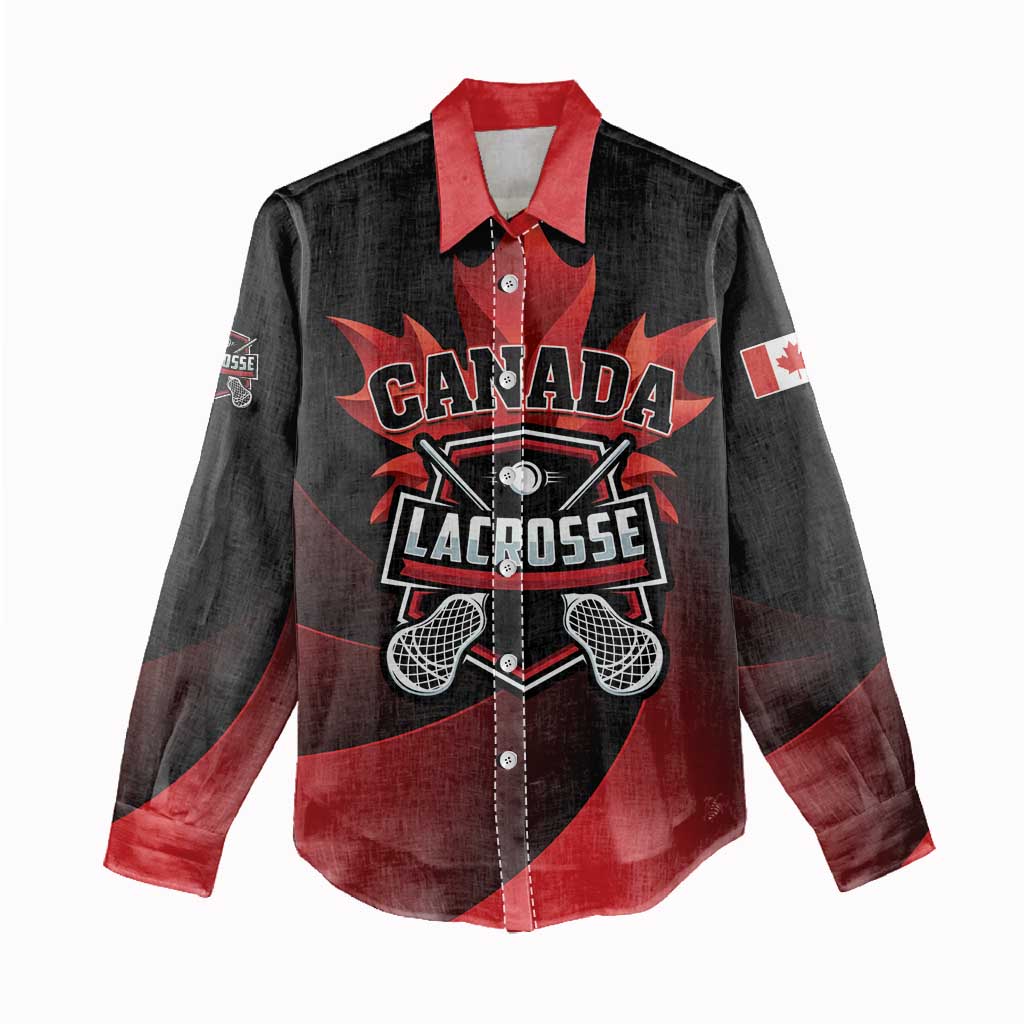 Custom Canada Lacrosse 2025 Women Casual Shirt Our Country and Our Game
